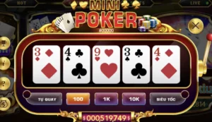 Game Mini Poker Go789 sở hữu giao diện đơn giản và các ván cược diễn ra nhanh hơn